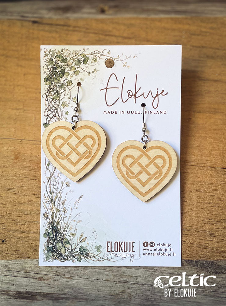 Heart Knot earrings, Celtic Collection (large)