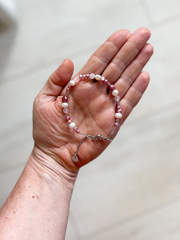 Boho Chic -helmirannekoru, pinkki *TULOSSA MYÖS KORVIKSET