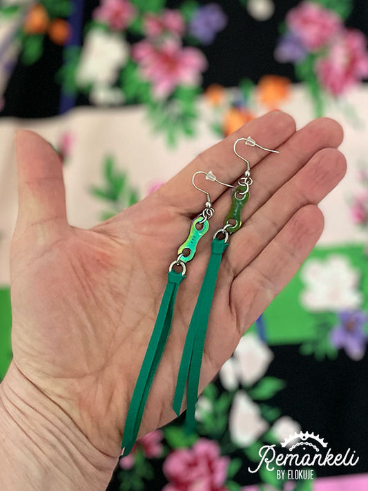 Remankeli pyöränketjukorvakorut //Fancy//, vihreä