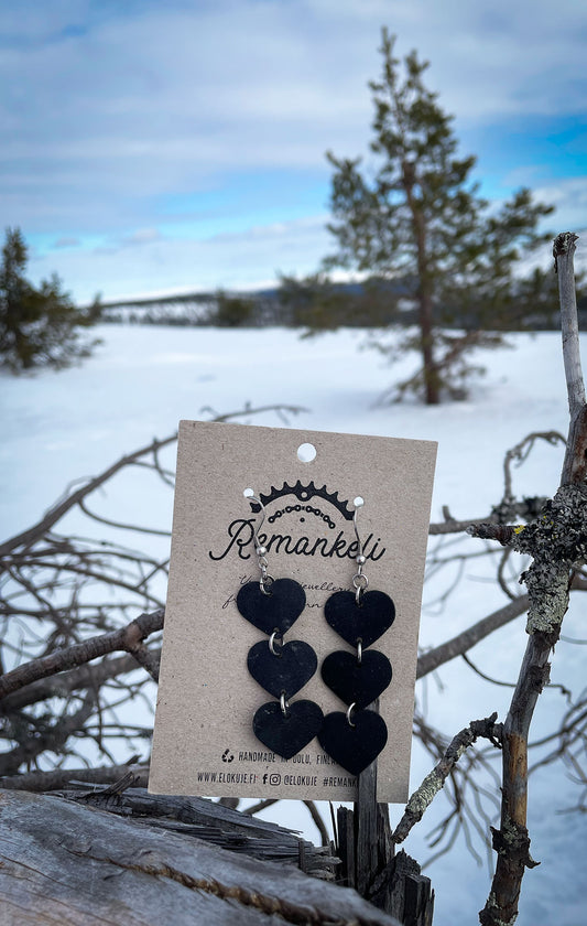 Remankeli-korvakorut sisäkumista - Sydäntrio