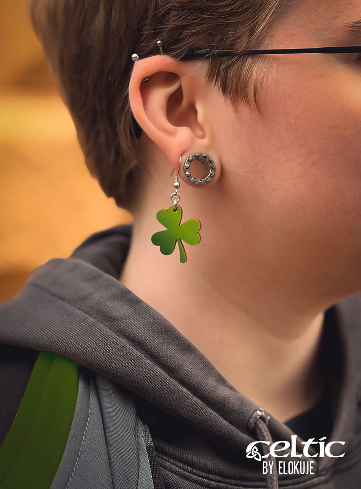 Shamrock earrings, Celtic Collection (small)
