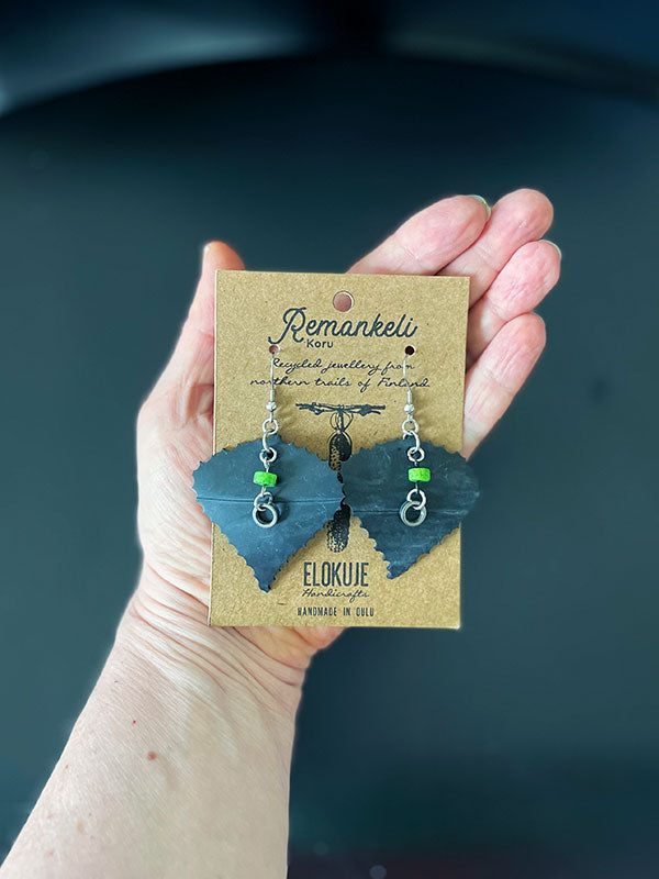 Remankeli innertube earrings - "The Northern Trail"