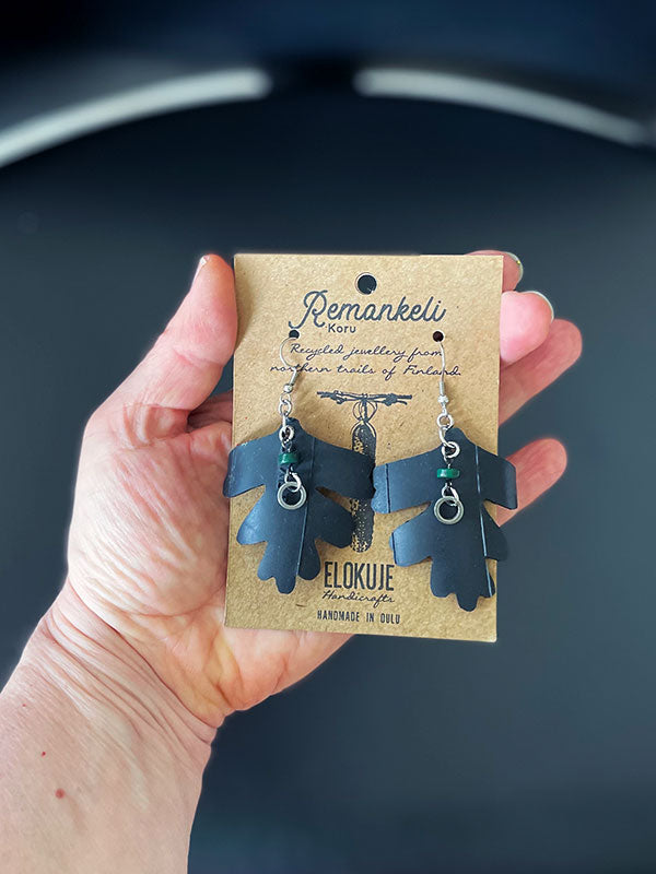 Remankeli innertube earrings - "The Northern Trail"