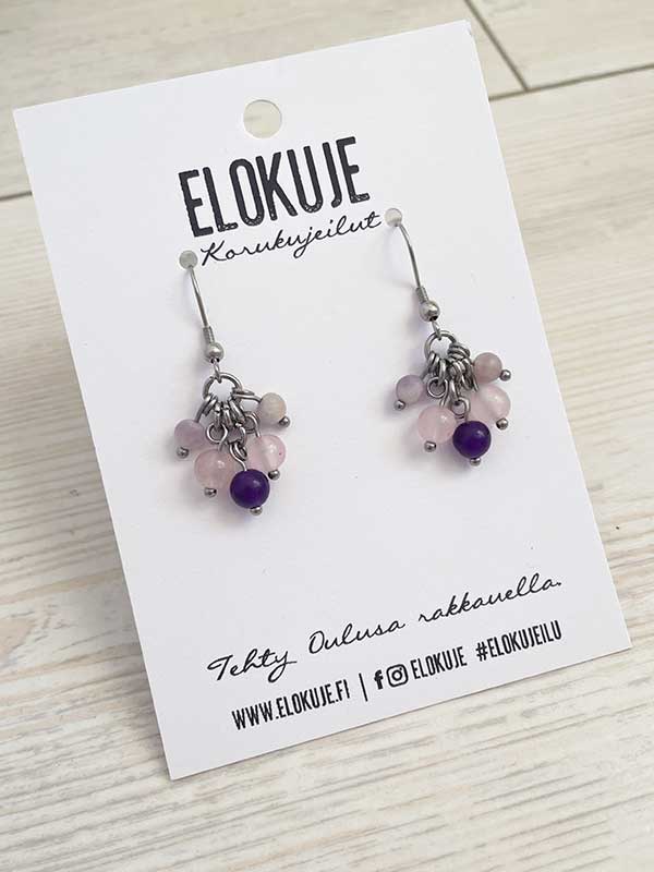 JaloKuje – Jade & rose quartz earrings *NEW*