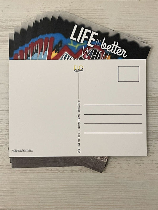 Postikortti, gravelpyörä-valokuva