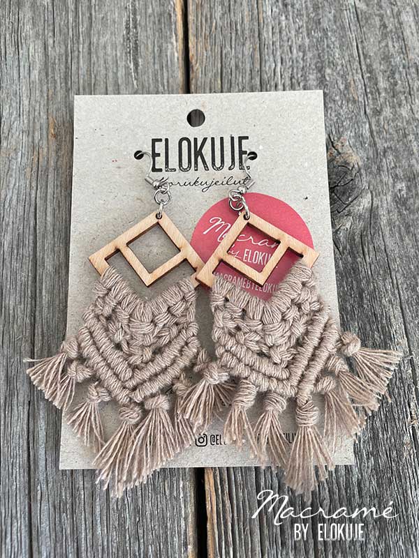 Celtic Trinity Knot Macrame Earrings