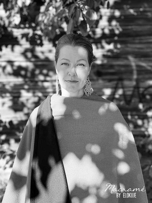 Makramee-korvakorut, beige