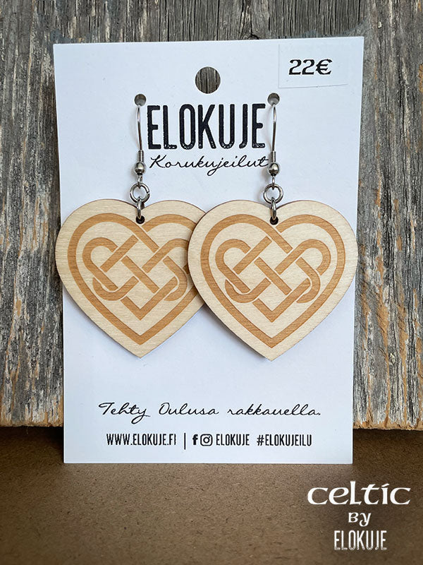 Celtic-korvakorut – iso heart knot