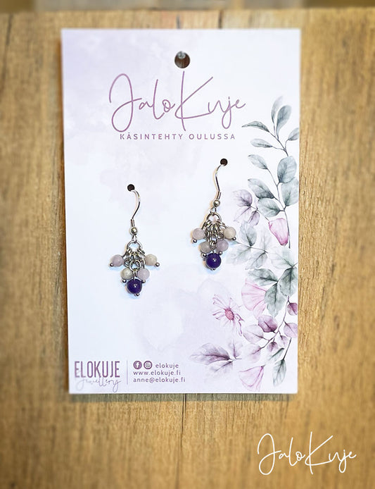 JaloKuje – Jade & rose quartz earrings *NEW*
