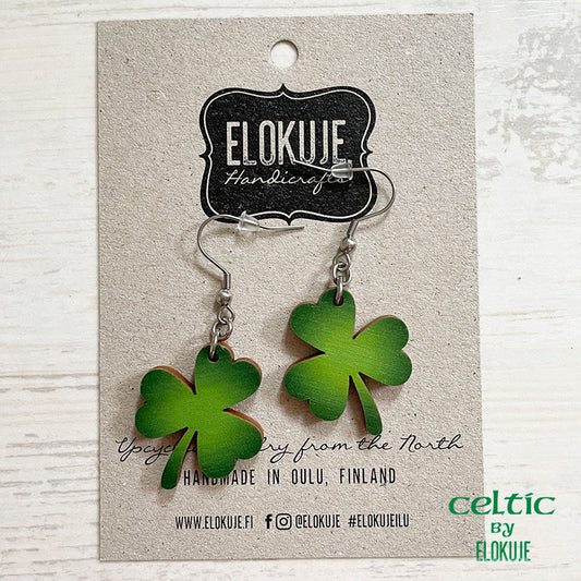 Celtic earrings – Green Shamrock