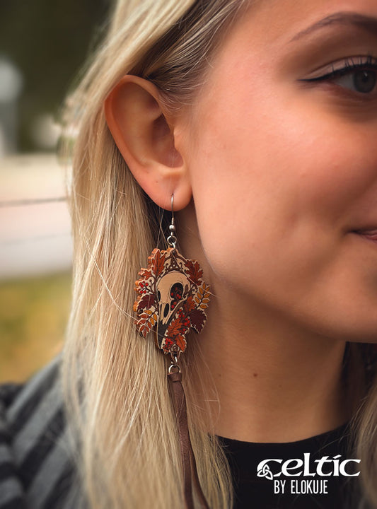 Raven Skull - earrings, Celtic Collection