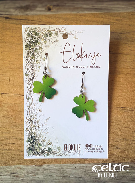 Celtic-korvakorut – Shamrock, vihreä