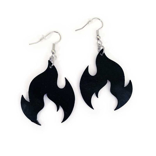 Remankeli upcycled inner tube earrings - Fire