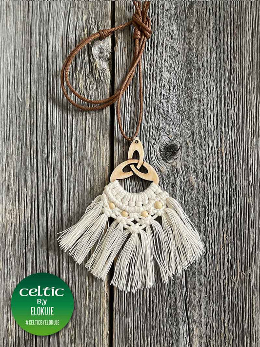 Celtic Trinity Knot Macrame Necklace