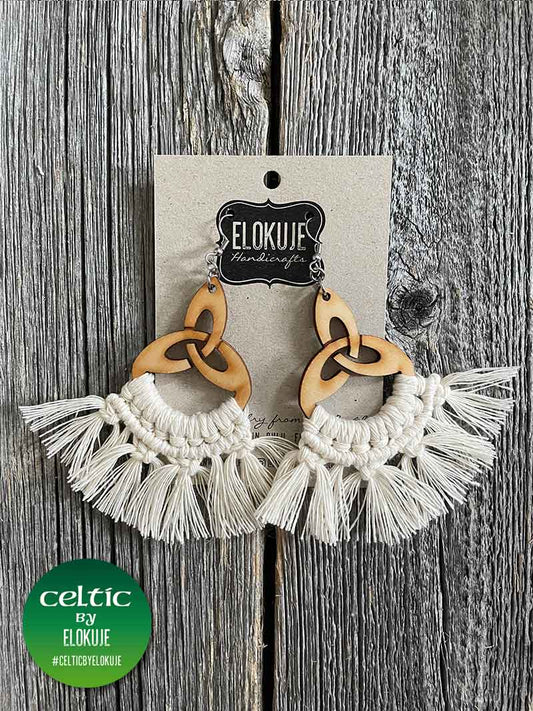 Celtic Trinity Knot Macrame Earrings
