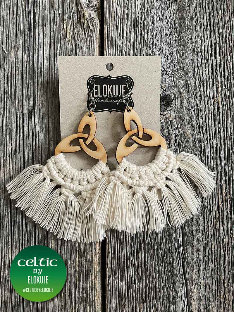 Celtic-korvakorut – Trinity Knot makramee