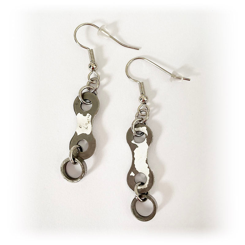 Remankeli bicycle chain earrings