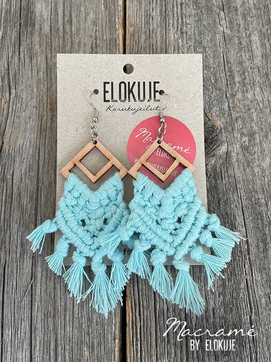 Celtic Trinity Knot Macrame Earrings