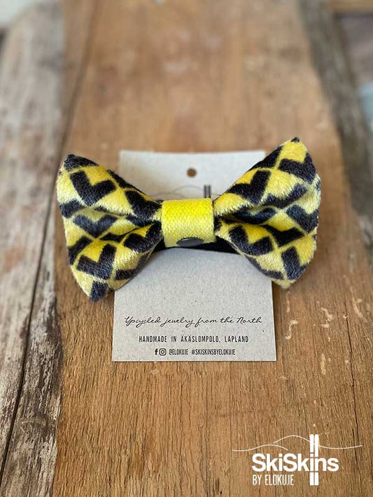 SkiSkins Bow Tie, Black Crows yellow and black