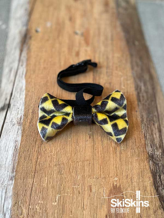 SkiSkins Bow Tie, Black Crows yellow and black #2