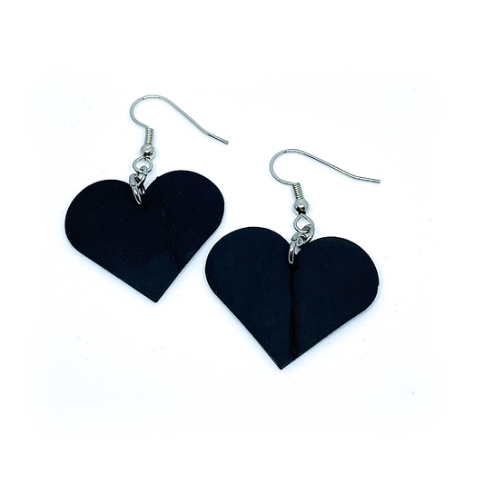 Remankeli innertube earrings - Big heart